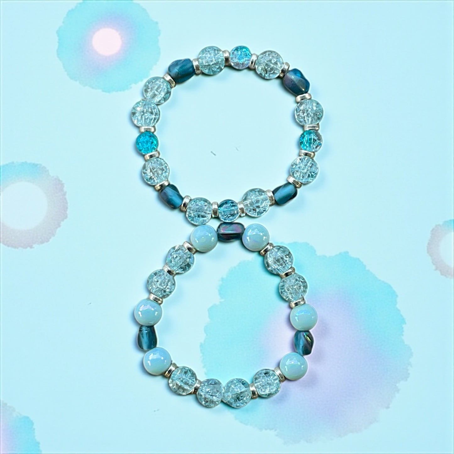 Winter Sky and Ice Bracelet Set
