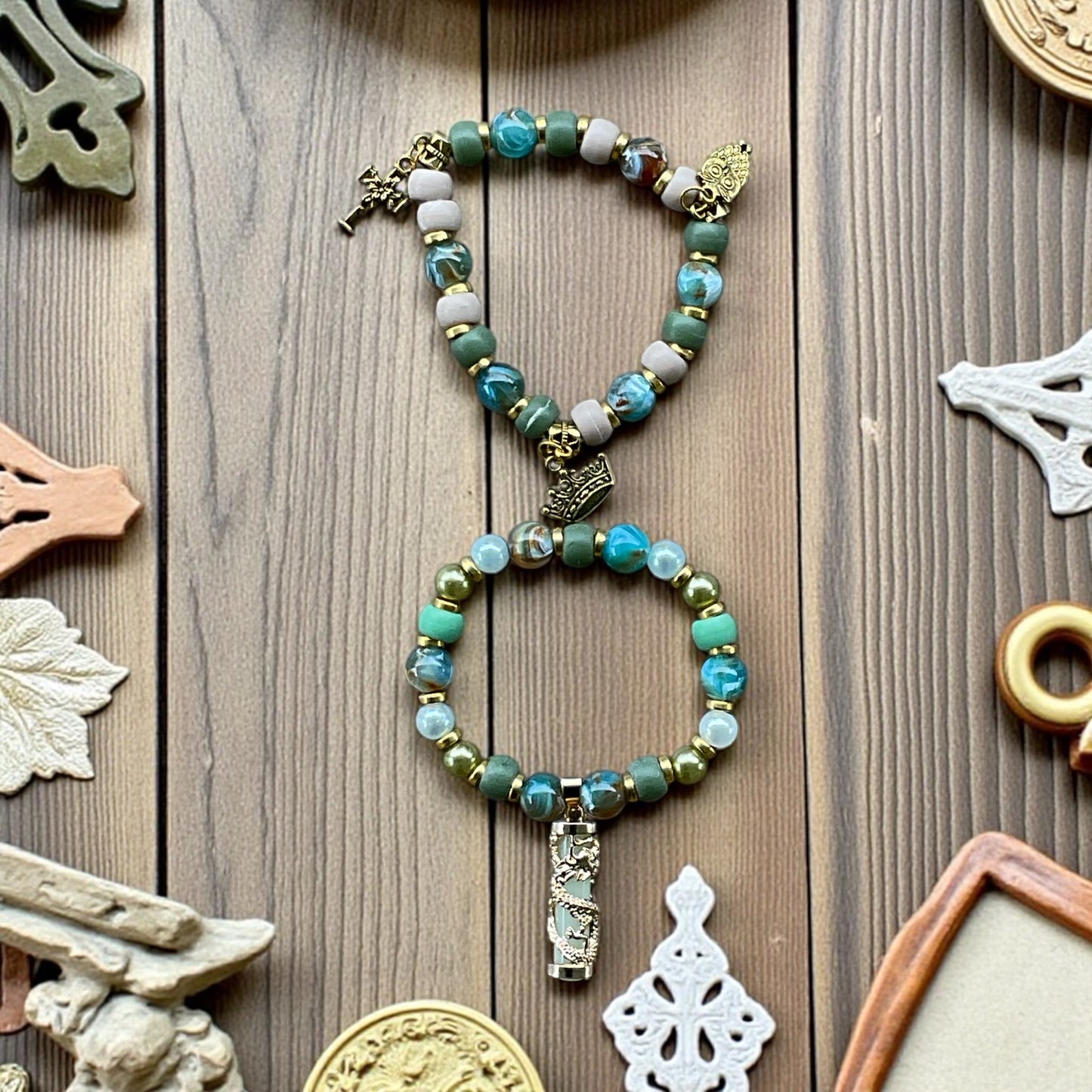 Dragon Charm Bracelet Set