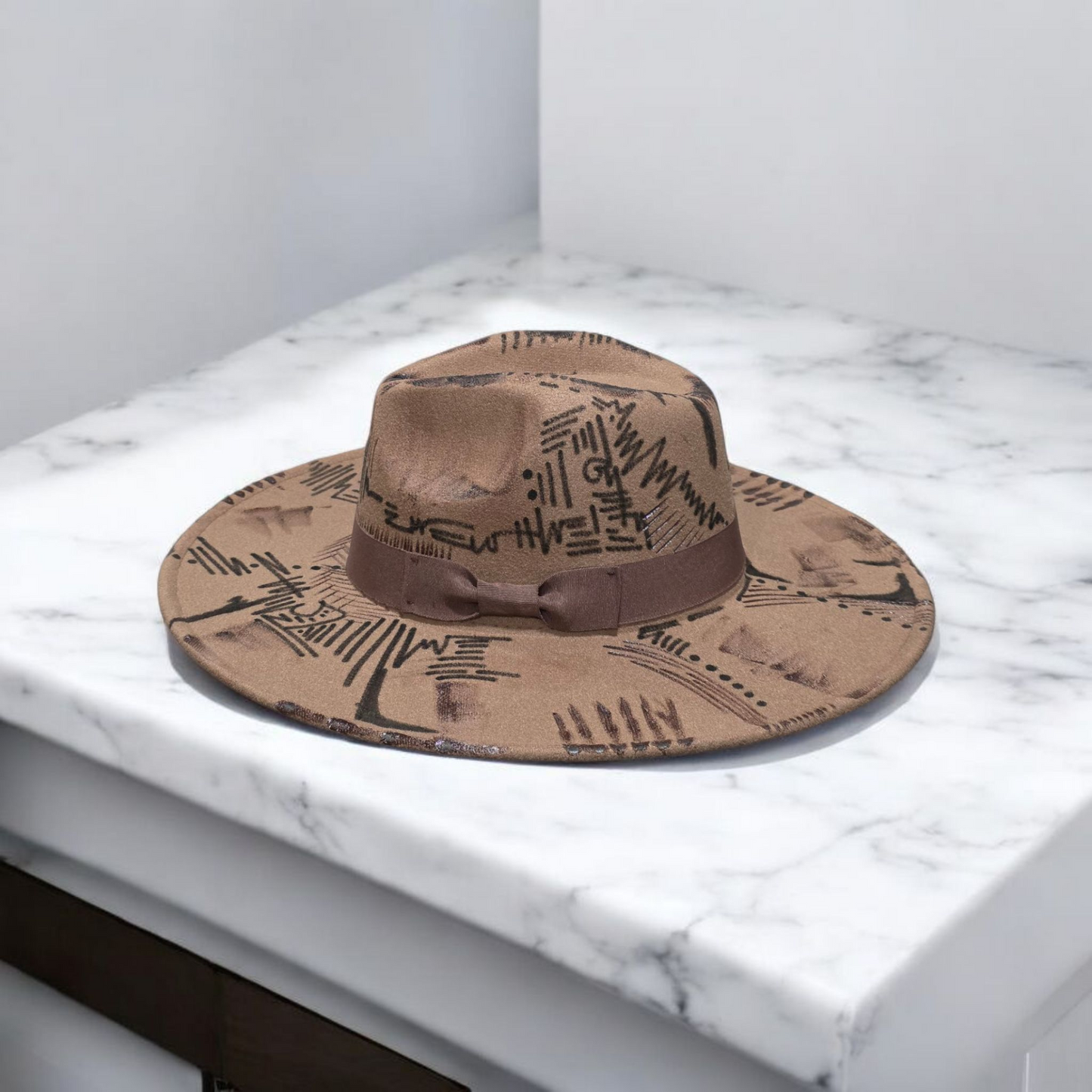 Aura Grafitti Fedora in Brown