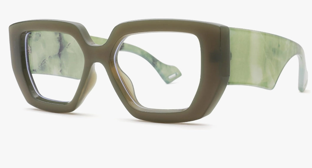 Oversized Geometric Thick Fashion Glasses