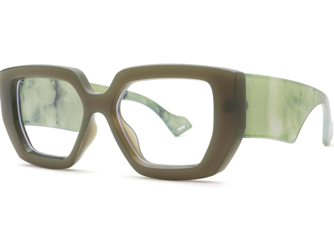 Oversized Geometric Thick Fashion Glasses