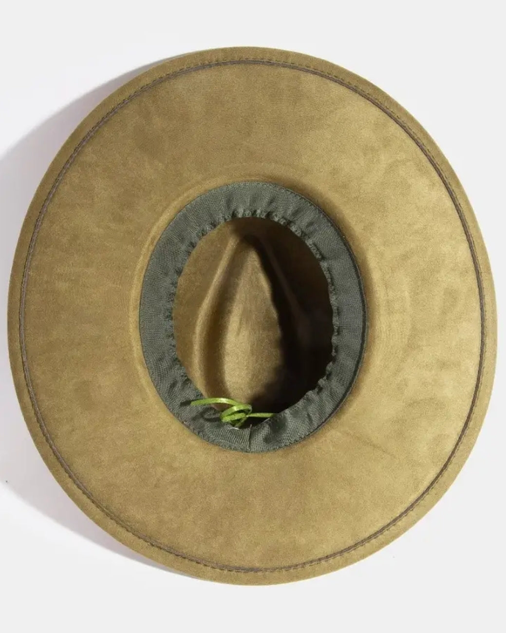 Double Grommet Strap Faux Suede Fedora Hat