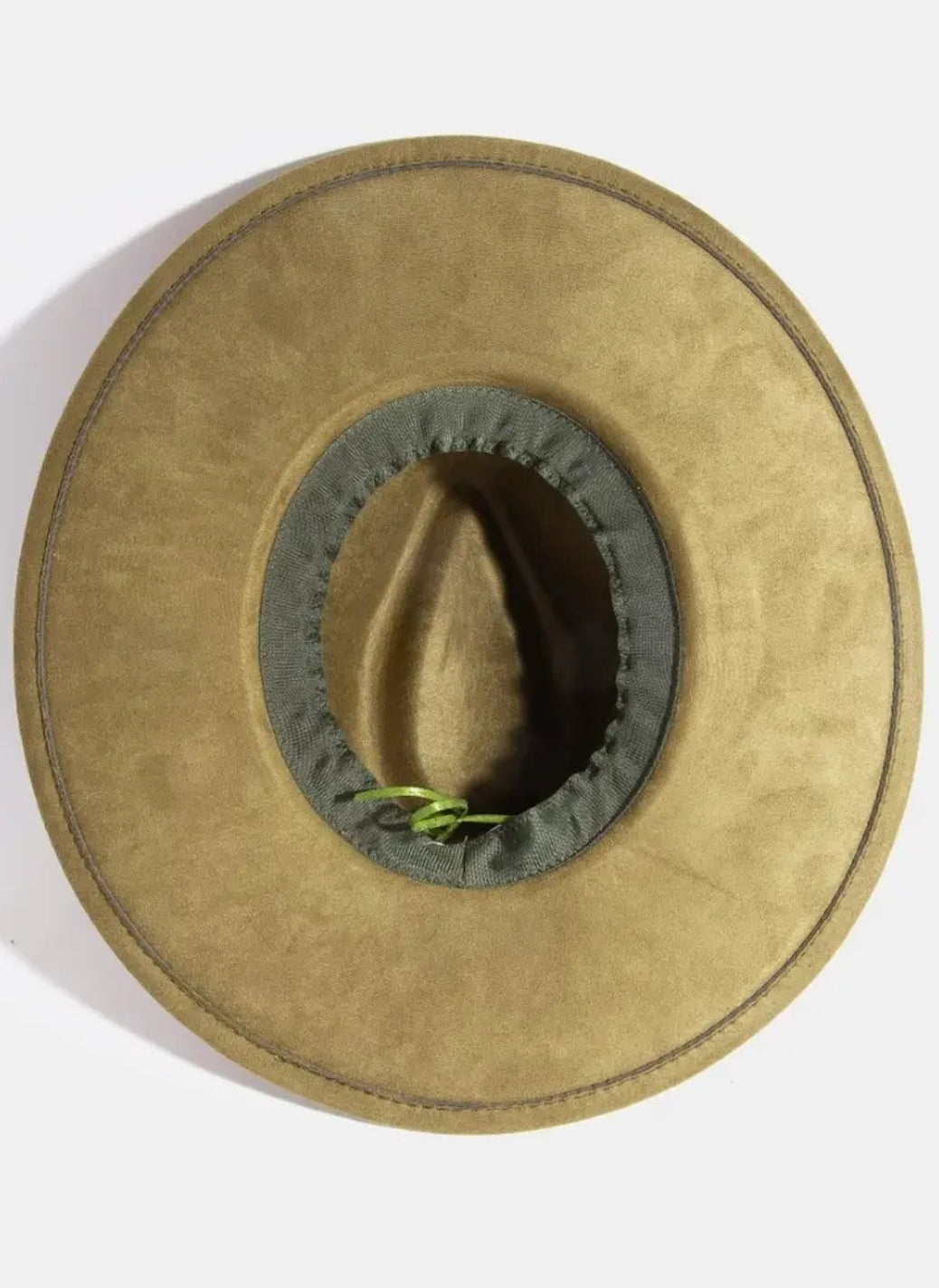 Double Grommet Strap Faux Suede Fedora Hat