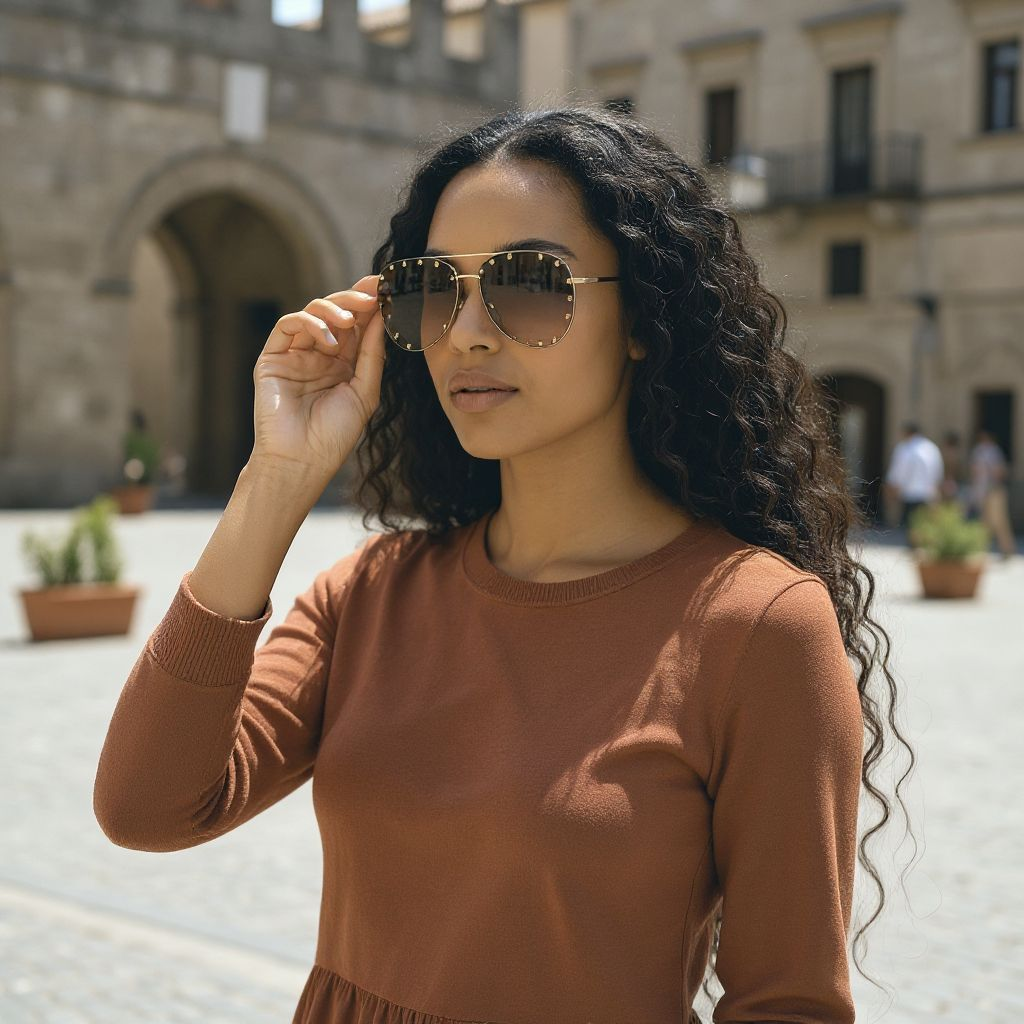 Karma By Sam Rimless Studded Sunglasses