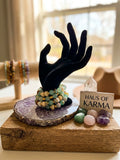 The Gilded Crackle Bracelet – Seafoam Gemstone & Gold Stack