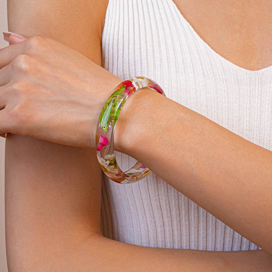 Printed Resin Cuff Translucent Substantial Minimalist S5P099