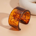 Iridescent Resin Geometric Open Cuff Bangle N6F283