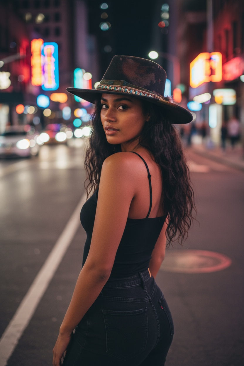 Vintage Versatile Shapeable Fedora Hat W/Distressing