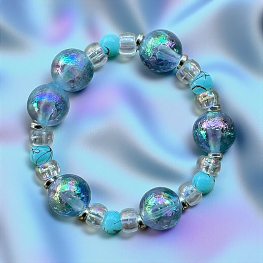 Galaxy Orb Glass Beaded Bracelet