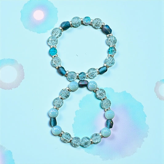 Winter Sky and Ice Bracelet Set