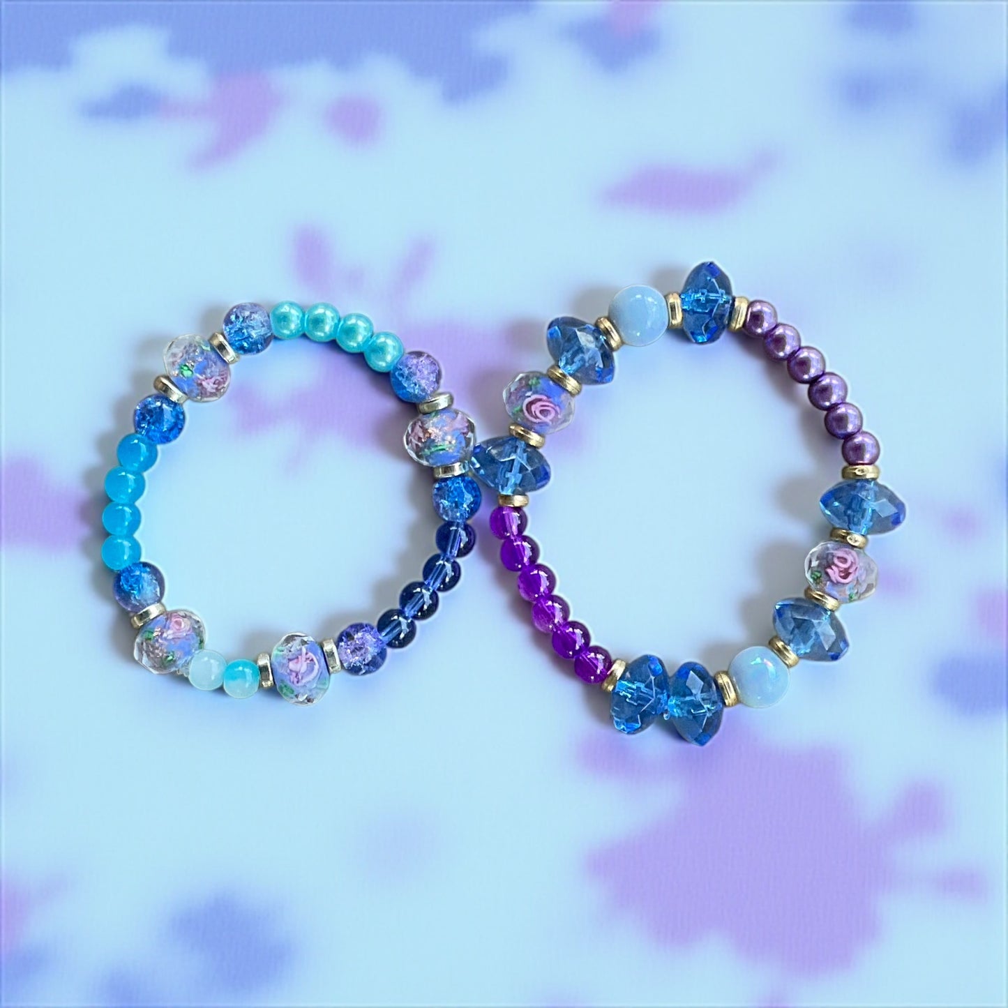 Aurora Dream Glass Beaded Bracelet Set