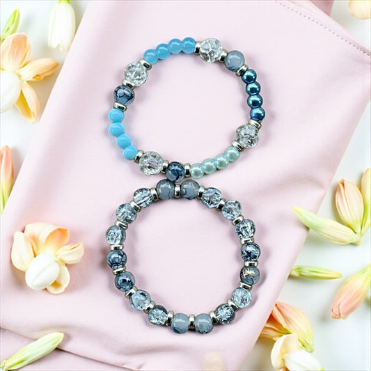 Cracked Ice Bracelet Set