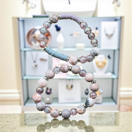 Pastel Stone Bracelet Set