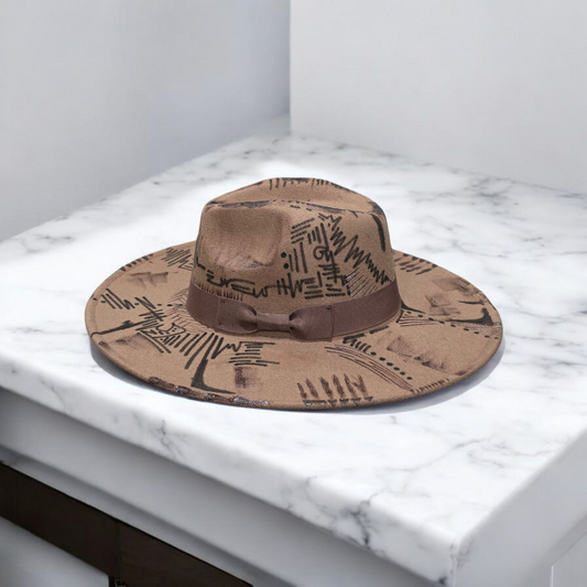Aura Grafitti Fedora in Brown