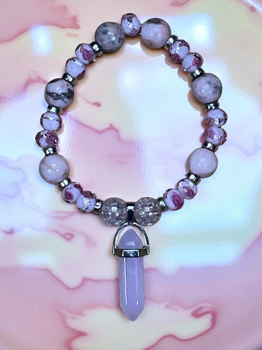 Lilac Aura Charm Bracelet