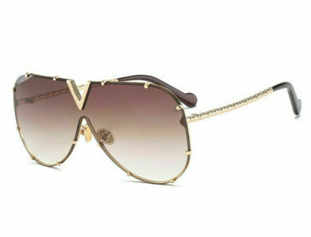 V Shield Oversized Sunglasses