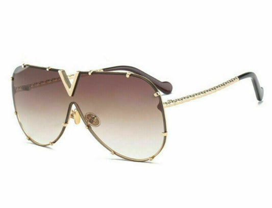 Haus Of Karma V Shield Oversized Sunglasses