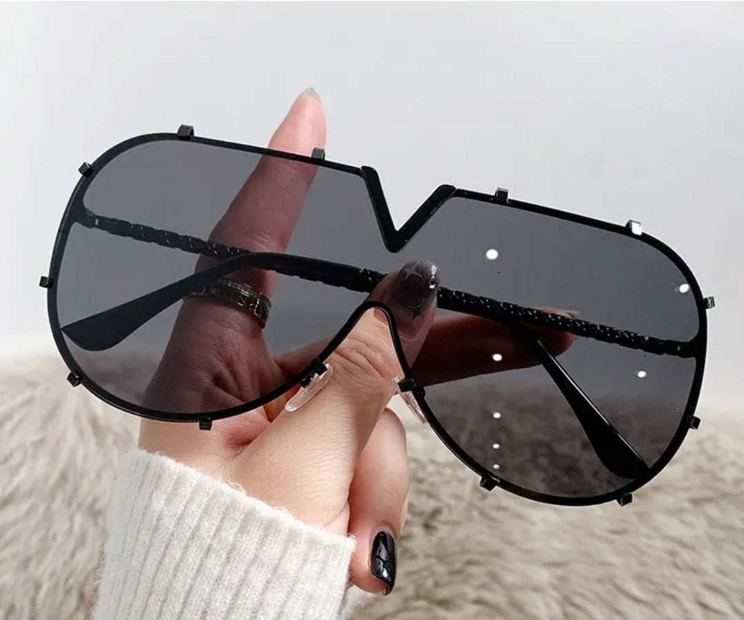 V Shield Oversized Sunglasses