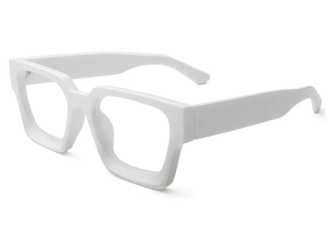 White Square Fashion Glasses