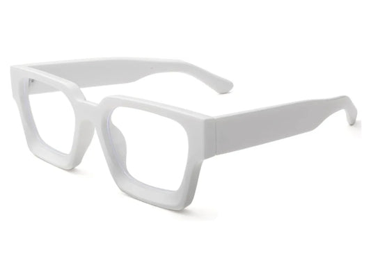 White Square Fashion Glasses