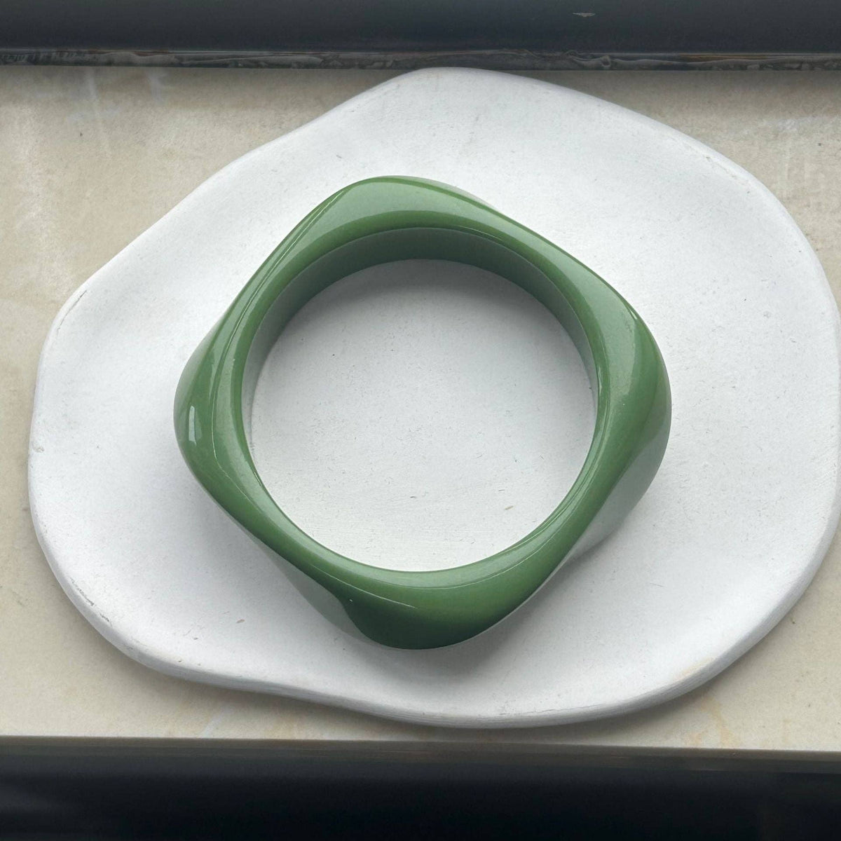 Geometric Ombre Resin Bangle
