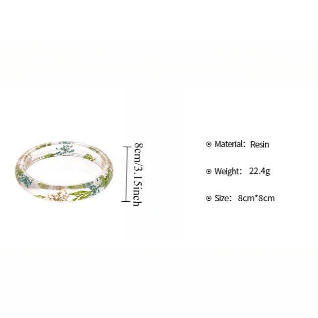 Printed Resin Cuff Translucent Substantial Minimalist S5P099