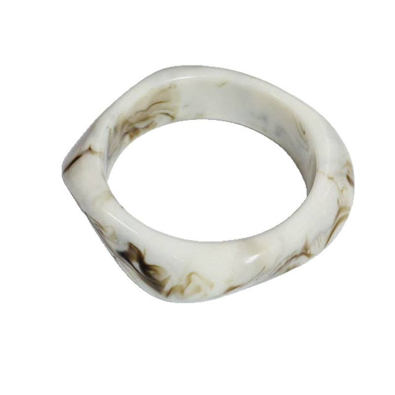 Geometric Ombre Resin Bangle Curved Acetate Contour S5P256