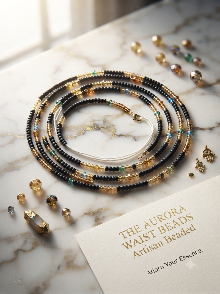 The Aurora Waist Beads: Artisan Beaded