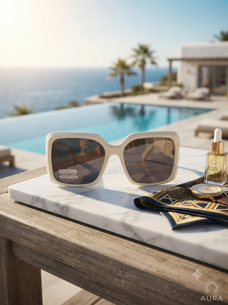 Haus Of Karma AURA LUX Solstice Oversized Square Sunglasses