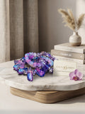 Ethereal Amethyst & Aurora Crystal Layered Bracelet Stack