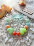 Kids' Mint & Coral Heart Accent Stretch Bracelet – Haus Of Karma
