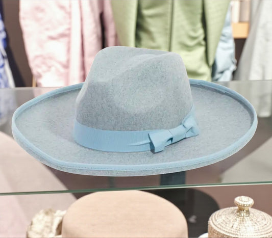 Ribbon Bow Strap Fashion Fedora Hat