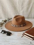 The Serpent Luxe Fedora – Mocha / Snakeskin