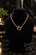 Gold-Tone Stainless Steel Horse Bit Link Necklace
