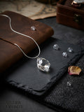 Haus of Karma Faceted Crystal Tear Pendant Necklace