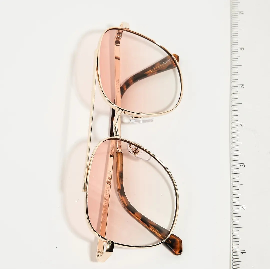 Haus Of Karma Nova Metallic Bridge Frame Sunglasses
