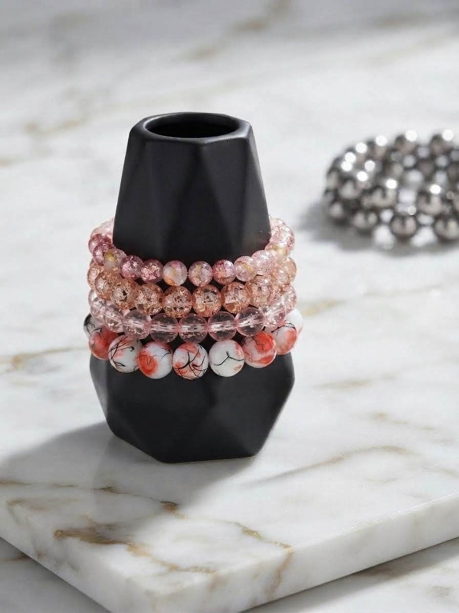 The Blushing Rose Quartz Bracelet Stack