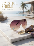 Haus Of Karma Solstice Shield: Luxury Gradient Sunglasses