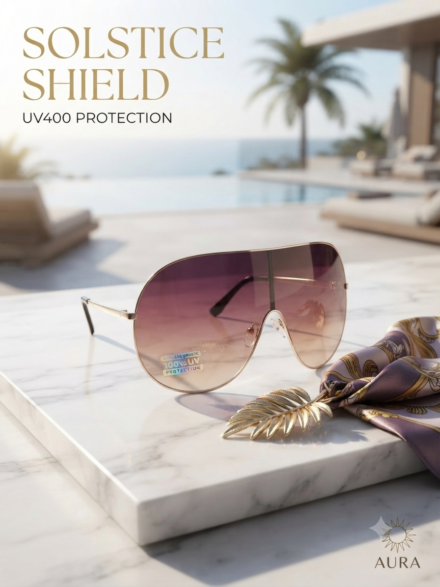 Haus Of Karma Solstice Shield: Luxury Gradient Sunglasses