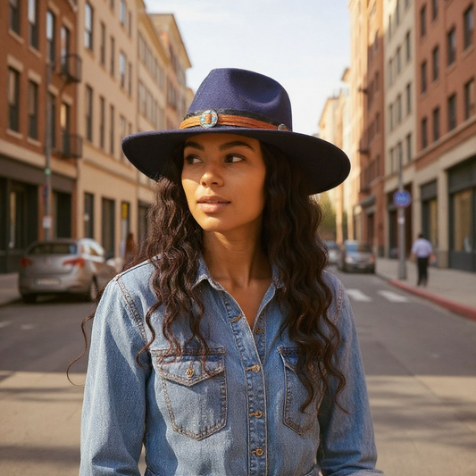 Vintage Versatile Shapeable Fedora Hat W/Distressing