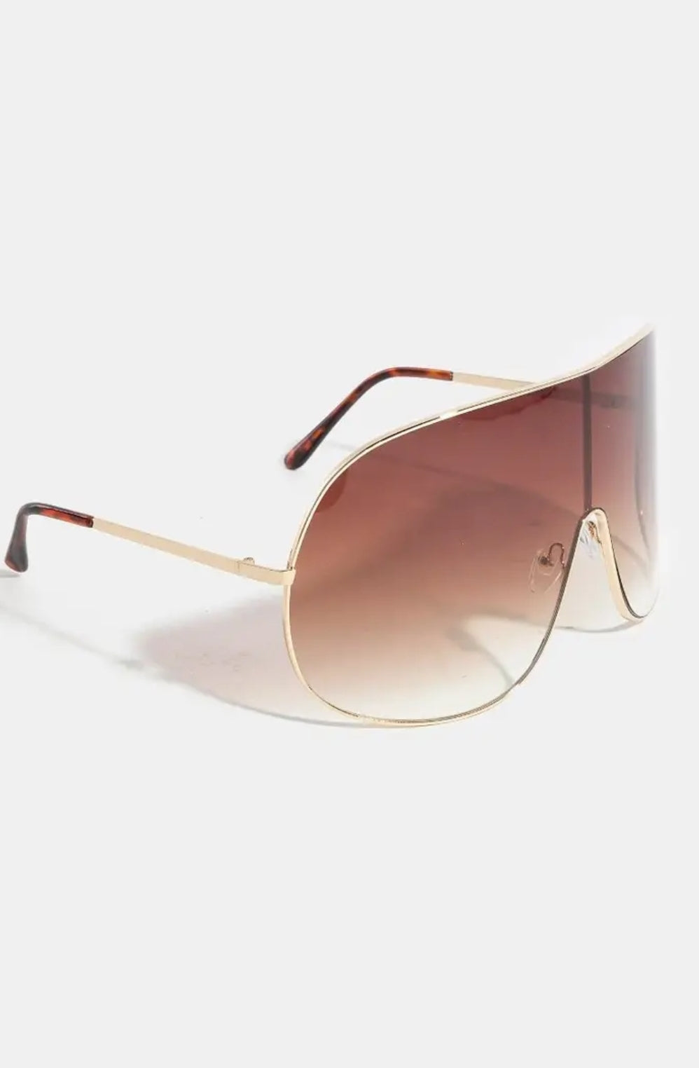 Haus Of Karma Colorized Oversized Shield Sunglasses