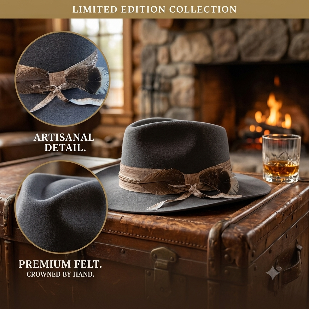 Peter Grimm Mirando Wool Fedora in Petrol