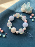 Kids' Pastel Confetti & Iridescent Pearl Stretch Bracelet – Haus Of Karma