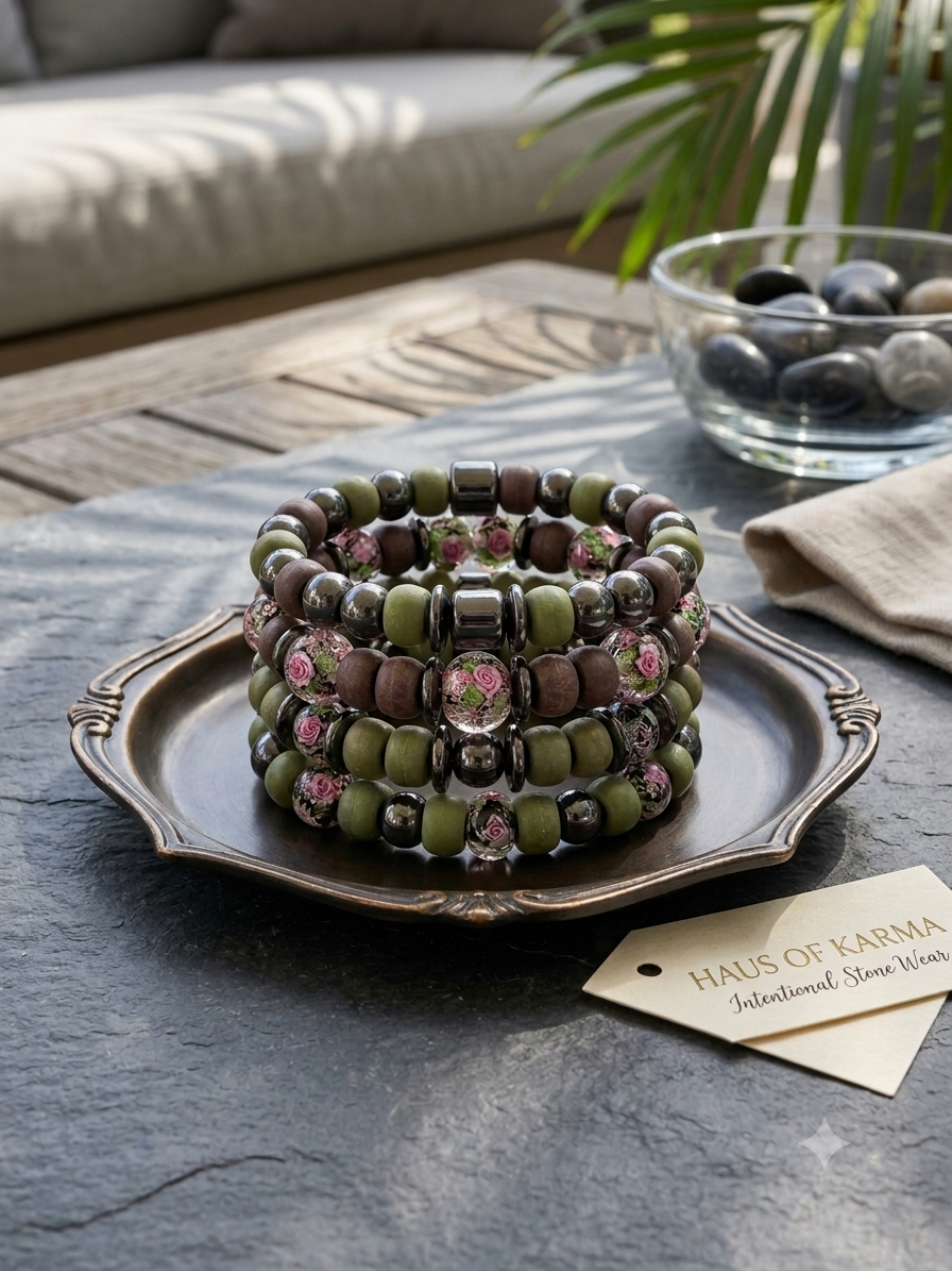 Haus of Karma Intentional Stone Wear Bracelet Stack