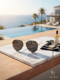 The Starlit Aviator: Studded Luxury Eyewear