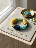 Sunburst & Sea Chunky Beaded Statement Bracelet