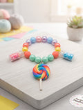 Sweet Treats Lollipop Beaded Bracelet | Kids' Handcrafted Novelty Jewelry