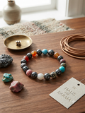 Chakra Balancing Hematite Bracelet – Metallic Gray Gemstone Stretch Bracelet