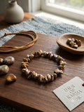 Natural Picture Jasper Gemstone Chip Bracelet - Earthy Brown Jasper Crystal Stretch Bracelet