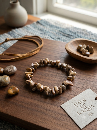 Natural Picture Jasper Gemstone Chip Bracelet - Earthy Brown Jasper Crystal Stretch Bracelet